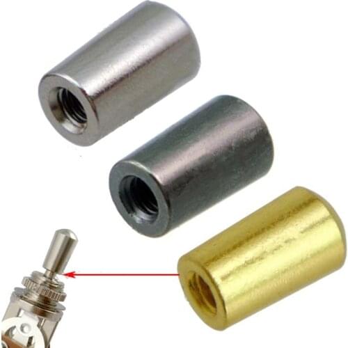 12 Pcs Internal thread 4mm Brass Electric Guitar Toggle Switches Knobs Tip Cap Buttons Guitar Accessories