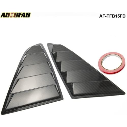 2PCS/SET Pair Black Side Window 1/4 Scoop Louver Cover For Ford Mustang 2015-2018 AF-TFB15FD