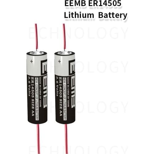 2Pcs/LOT EEMB ER14505 AA 3.6V 2400mAh Lithium Battery ER14505 Band welding needle Free Shipping