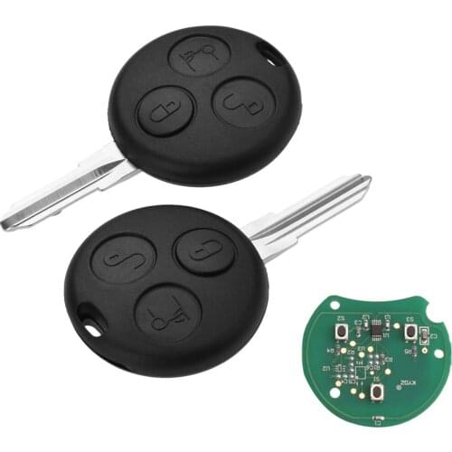 3 Buttons 433MHz Replacement Remote Car key For Mercedes Benz Smart City Passion ForTwo Roadster Auto Key