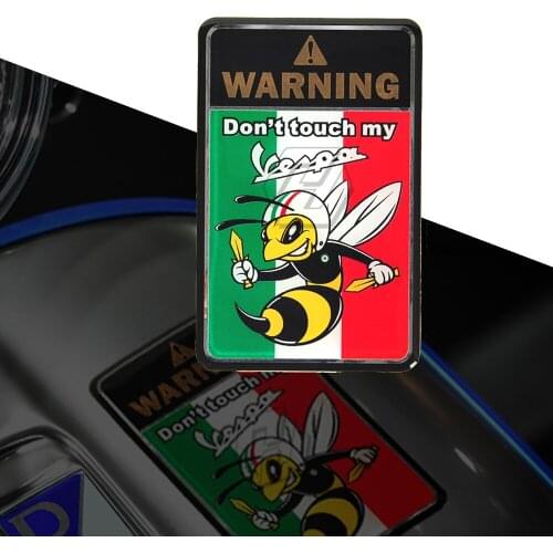 3D Motorcycle Stickers Don't Touch My Vespa Warning Decals Case for VESPA GTS GTV LX LXV 125 250 300 Ie Super