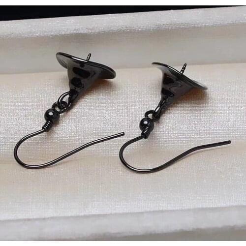 925 Sterling Silver Drop Earrings Findings Settings Base Mountings Parts for Coral Pearls Agate Crystal Stones Jade 5pairs/lot