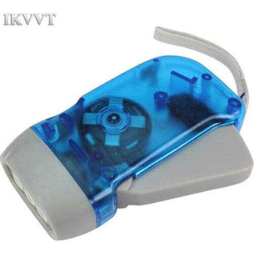 Hand Pressing Crank Emergency Camping LED Flashlight Emergency Safety Flare NO Need of Batteries