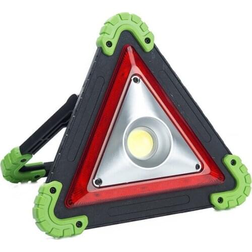 Practical Car Stop Sign Tripod Road Flasher Triangle Emergency Warning Sign Foldable Reflective Safety Roadside Lighting Lamp
