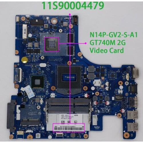 For Lenovo Z510 11S90004479 90004479 NM-A181 N14P-GV2-S-A1 GT740M/2GB Laptop Motherboard Mainboard Tested