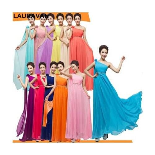 Elegant women clothing long one shoulder blue pink red bridesmaid dress sexy womens dresses 2019 new arrival woman fashion 2020