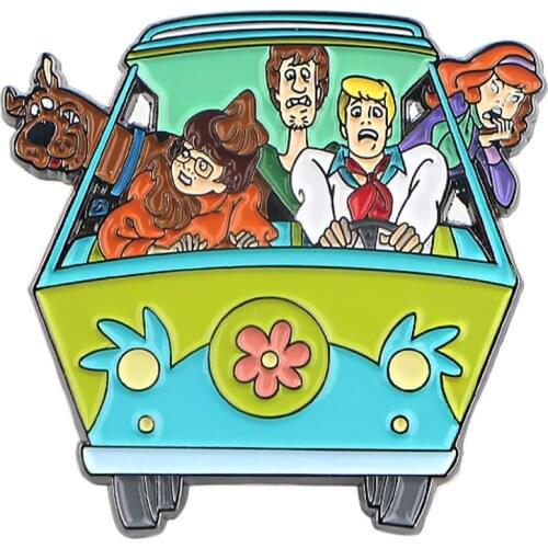 K2521 Funny Dog Cartoon Enamel Pin Brooches Backpack Bag Clothes Lapel Pin Movies Badge Jewelry Gift For Friend