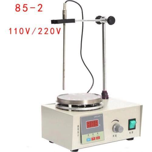 New Lab Magnetic Stirrer with Heating Control Plate Digital Display 85-2 Hotplate Mixer 220V/110V