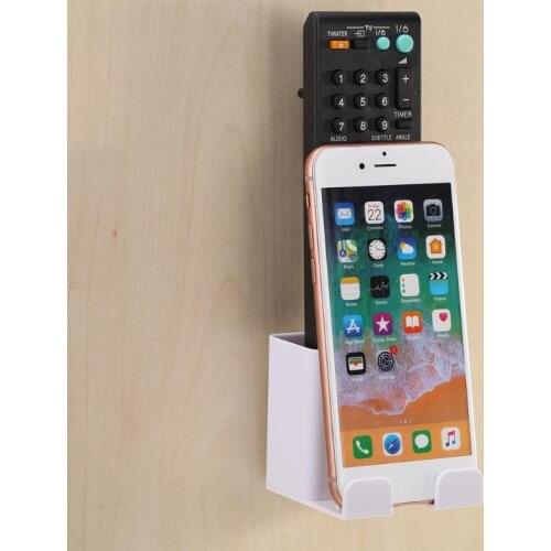 Multifunctional Phone Plug Holder Wall Mounted Stand Container Remote Control Storage Rack Box Modern Household Decoration