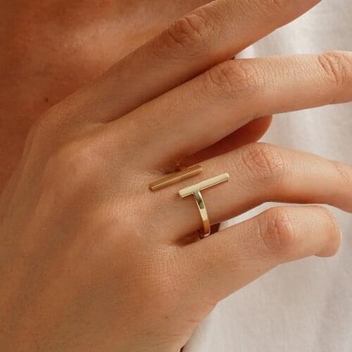 Fashion Charm Ring For Women Irregular Design Openable Simply Stainless Steel Simple Gifts