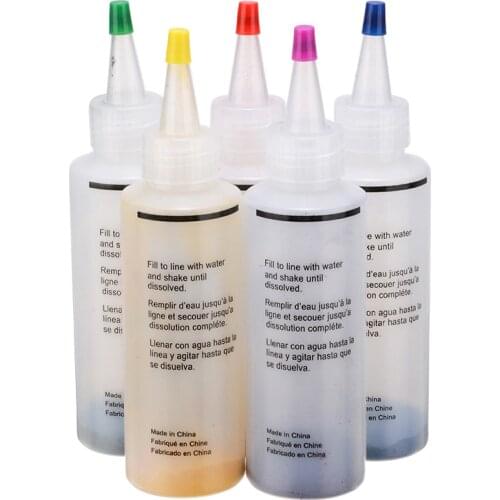 5 Mutli Colors 0.79oz Tie Dye Kit + 20pcs Rubber Band + 4 Pair Vinyl Gloves Fabric Textile Permanent Paint DIY Making
