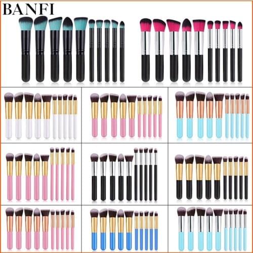 Set of 10 Makeup Brushes for Makeup Foundation High Gloss Blush Eye Shadow Eyebrows Lips Professional Makeup Brush Beauty Tool
