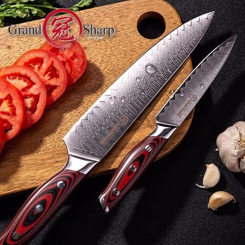 Kitchen Knife Set Chef Utility Damascus Knives vg10 Japanese Damascus Steel Home Improvement Kitchen Gadgets Japanese Knives NEW