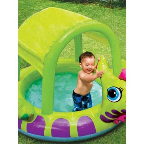 2021 NEW Inflatable Swimming Floats PVC Folded Seahorse Covered Pond Swimming Ring Pool Summer Party Child Seat Water Toys
