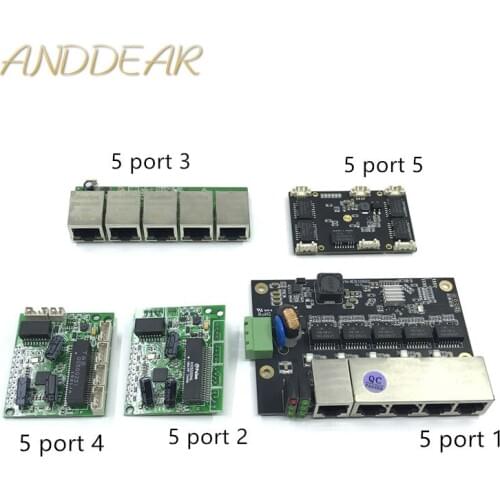 Unmanaged 5port 10/100M industrial Ethernet switch module PCBA board OEM Auto-sensing Ports PCBA board OEM Motherboard
