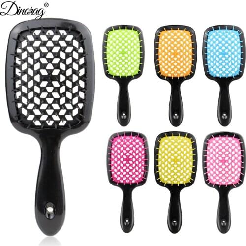 Air Cushion Hairbrush Scalp Massage Combs Wet Curly Hair Detangle Brush Hollowing Out Style Home Salon DIY Hairdressing Tools