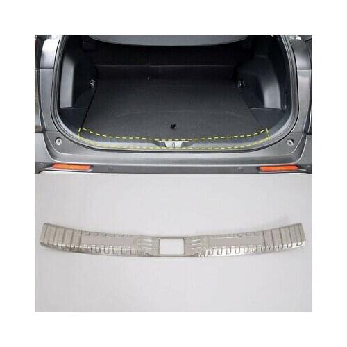 Steel Silver Inner Rear Bumper Protector Sill Trim For Toyota RAV4 2019 - 2021