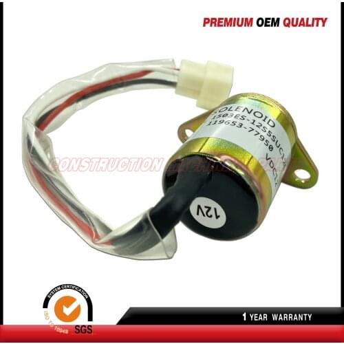 Shut down solenoid For YANMAR Engine 1503ES-12S5SUC5S 12V ,119653-77950,119285-77950,119653-66500