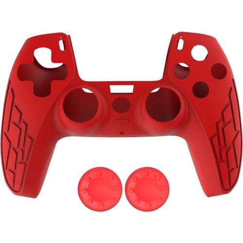 Gamepad Protective Cover for PS5 Silicone Protective Cover Non-slip PC Thickened Rocker Cap Game Handle Crystal Case