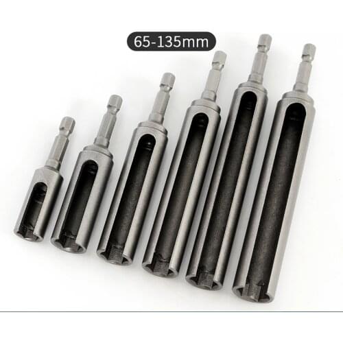 1Pcs Open End Hex Socket Sleeve Bit Nut Driver For Power Tools 1/4"(6.35mm) Shank Length 65/80/85mm