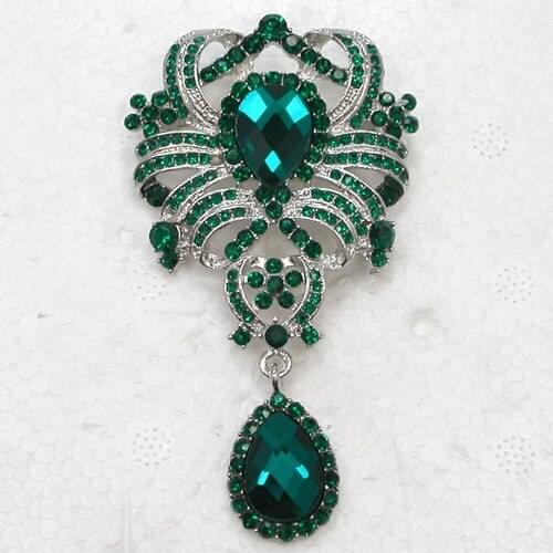 12pcs/lot Wholesale Bridal Wedding party Rhinestone Flower Pin brooches C101882