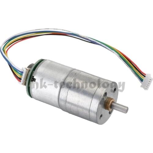 12V GM25-310 30/70/100/500rpm DC Encoder Gear Motor Metal Speed Reduction Motor with Cable