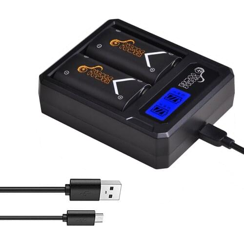 2 x 2500mAh Rechargeable Battery Pack for Xbox One/ Xbox One S/ Xbox One X/ Xbox One Elite Wireless Controller + LCD USB Charger