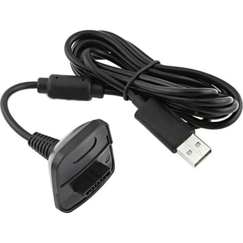200pcs a lot Wholesale USB Charging Cable Smart Charger for Xbox 360 Wireless Controller Black