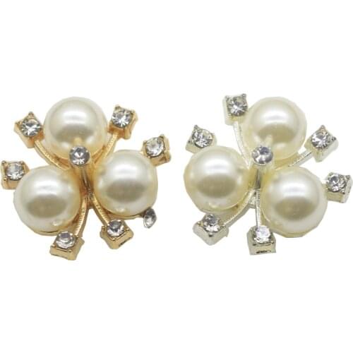 20mm Trifolium Pearl Sewing Buckles embellishments apparel handmade boutons decorative buttons free shipping 10pcs