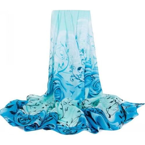 2020 200CM BIG SIZE Music rose chiffon scarf silk square hijab cool shawl ladies foulard femme Scarves hair bufanda mujer