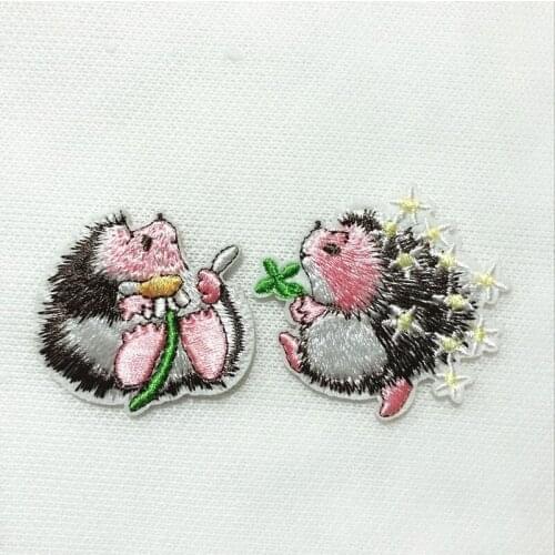 50pcs/Lot Cartoon Animals Embroidery Patches Letters Clothing Decoration Accessories Diy Iron Heat Transfer Applique Cute Patch