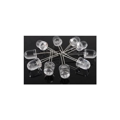 500PCS x 10mm White Red Jade Green Blue Yellow 7 Color Flash Superbright Long Leg Ultra Bright Round LED Water Clear Light Beads