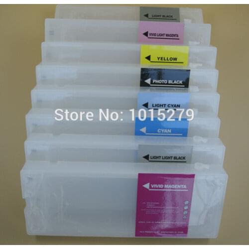 8 pieces refillable ink cartridge for Epson Stylus pro7880 9880 with chips and an extra chip resetter