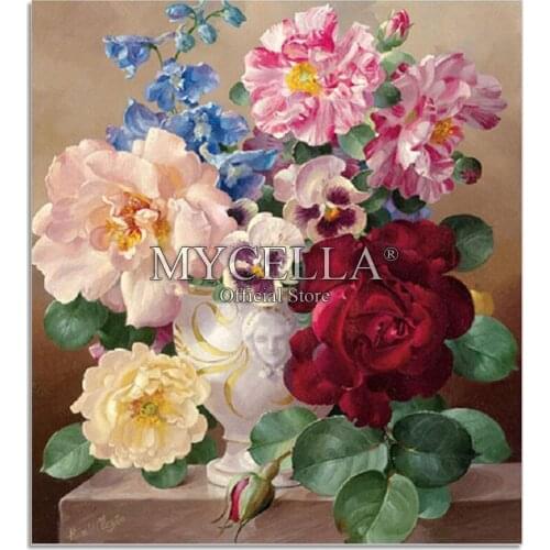 Diamond Embroidery Flowers 5D DIY Diamond Painting Cross Stitch Wall Sticker Full Round Mosaic Pictures Wall Sticker Home Decor