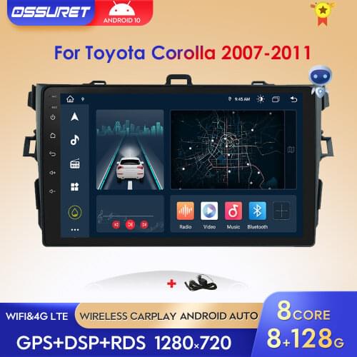 2Din android 10 Car Radio Multimedia Player For Toyota Corolla E140/150 2007 2008 2009 2010 2011 2012 2013 2014 2015 2016 2 din
