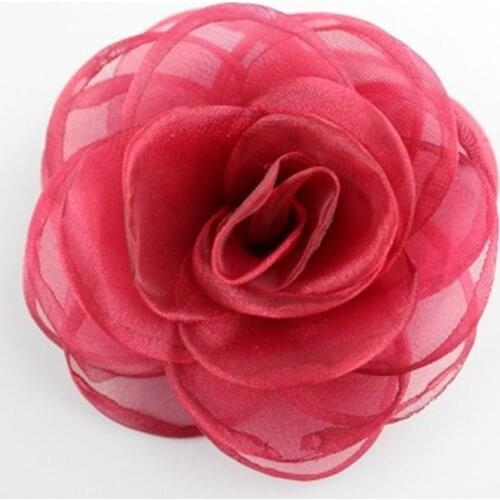 Express Free 35pcs/lot Layered Singed Silk Gauze Flower Edg Burned Flower Girl Dress Headwear Accessories