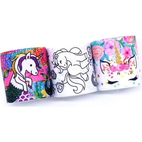 Free shipping 50 yard cartoon printed grosgrain ribbon 31686