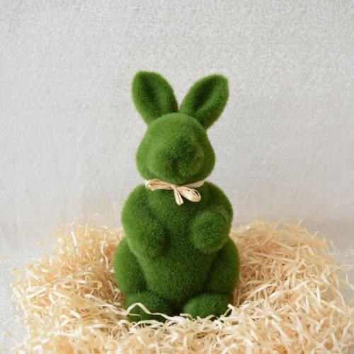 Doll Ornament Lovely Simulation Foam Easter Bunny Decoration for Living Room Doll Ornament