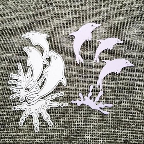 Dolphin Metal Cutting Dies Stencil DIY Scrapbooking Album Paper Card Template Mold Embossing Decoration