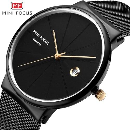 MINIFOCUS 2021 Fashion Mens Watch Quartz wristwatch Top Luxury Waterproof Ultra Thin Male Watches Hodinky Relogio Masculino