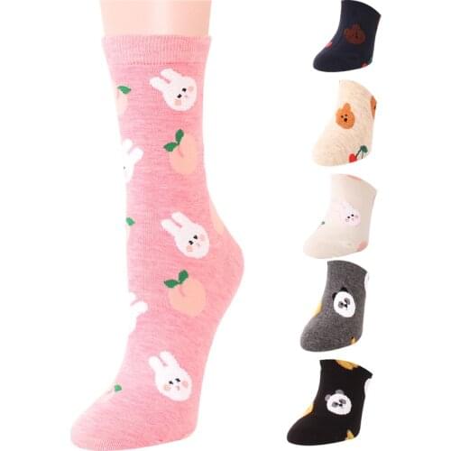 New arrival womens new year socks autumn-winter funny animal socks fashion ladies and women cute cartoon cotton sock