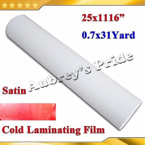 NEW 25"X1Yards(0.635*28M) Satin Matt PVC Cold Laminating Film Bilayer Protect Photo for Cold Lamintor