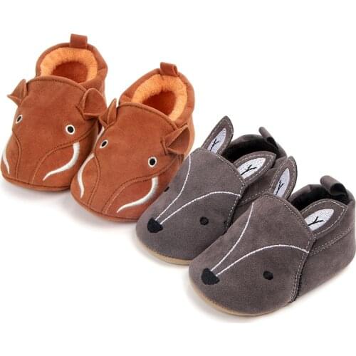 Autumn Newborn Baby Shoes Baby Boy Girl Soft Prewalker Cartoon Soft Soled PU Non-slip Footwear Crib Shoes