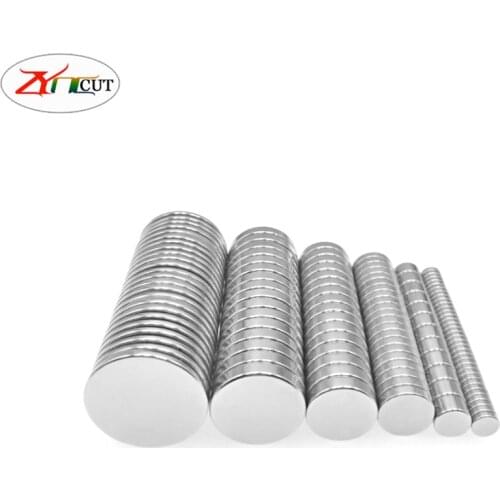 20Pcs/lots Dia 8mm thick 1 2 3 4 5 6 8mm high magnetic circular magnet rare earth permanent sheet electroplating small magnet