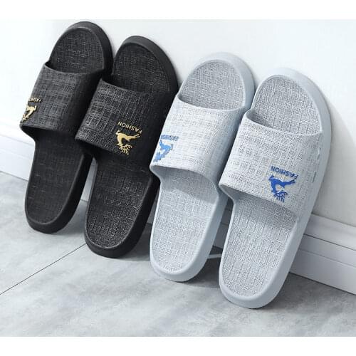 Sandals household anti slip wear resistant indoor bathroom bath thick soled slippers summer large womens bathroom slippers