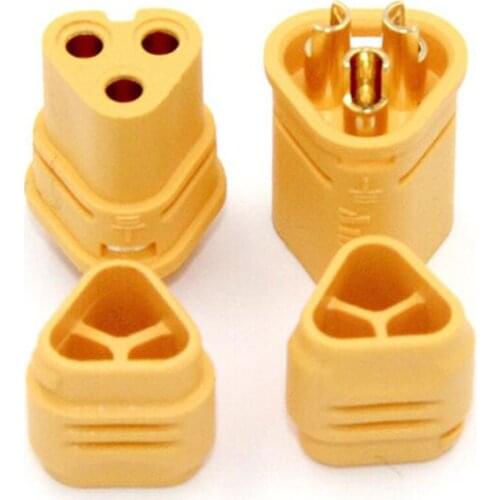 Amass MT30 plug connector 2mm 3-pin Connector Motor Bullet Plug For RC ESC Lipo Battery 2 Pairs/bag
