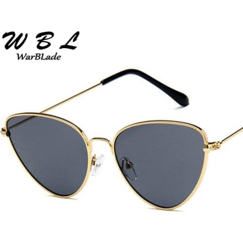 WarBLade Trendy Tinted Color Vintage Shaped Women Sun glasses Drop Shaped Ocean Cat Eye Sunglasses Brand Designer 2019 Hot