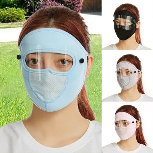 Visible Face Cover Sunproof with Goggles and Elastic Band Adjustable Outdoor Activity Supply Health99