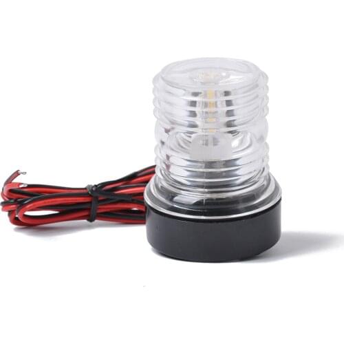 12V LED Navigation Light For Yacht Boat Stern Anchor Light White Marine Boat Sailing Signal Light 360 ° All Round Boat Light