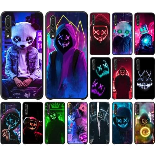 YNDFCNB Street Youth Neon Mask Phone Case For Huawei P10 20 30 40 Lite P20Pro P30Pro P40Pro Psmart